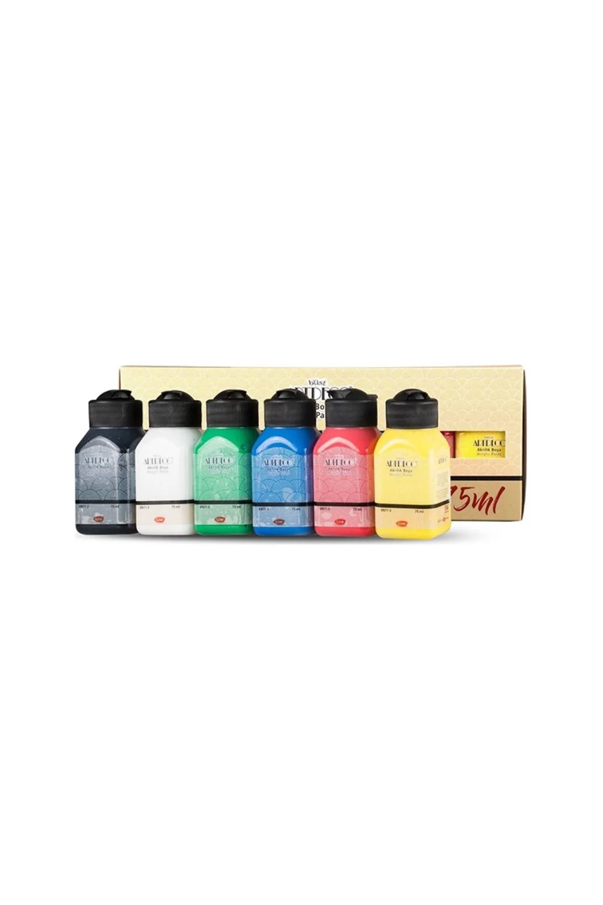 070ı-as1 Akrilik 6x75ml Set Canlı Renkler