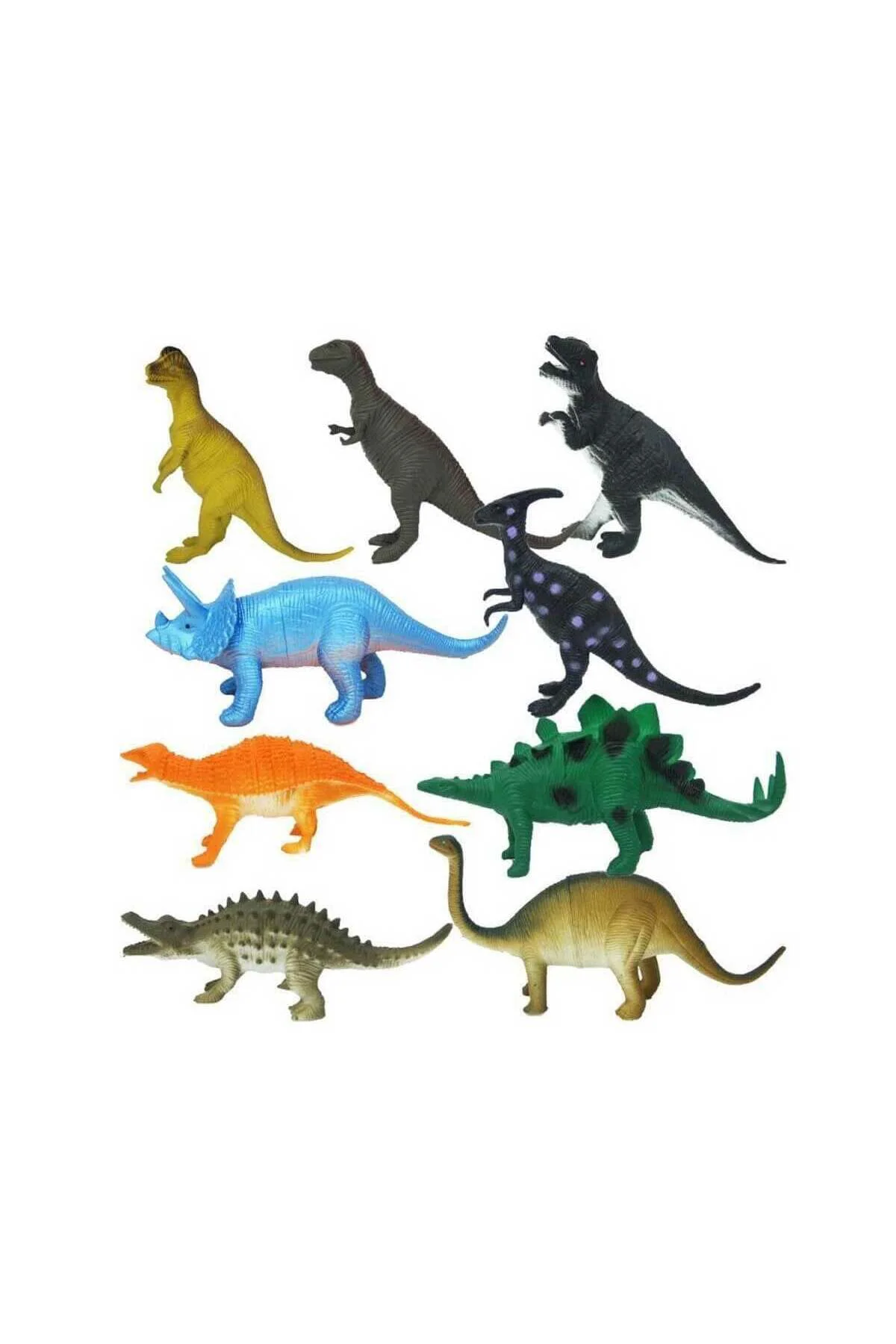 0714 Dinozorların Dünyası Poşetli 9'Lu Hayvan Oyun Seti-Sunman