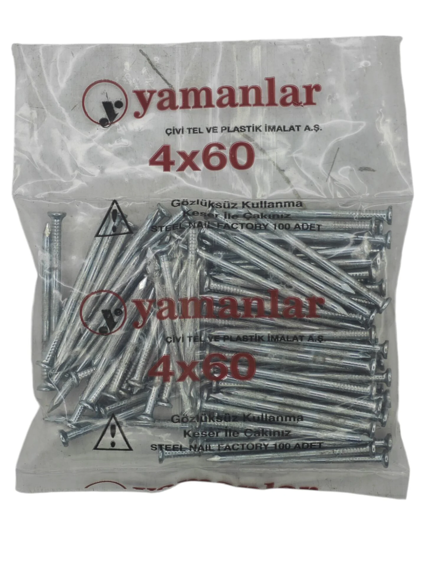 07245   Yamanlar Kanallı Çelik Beton Çivisi 4*60