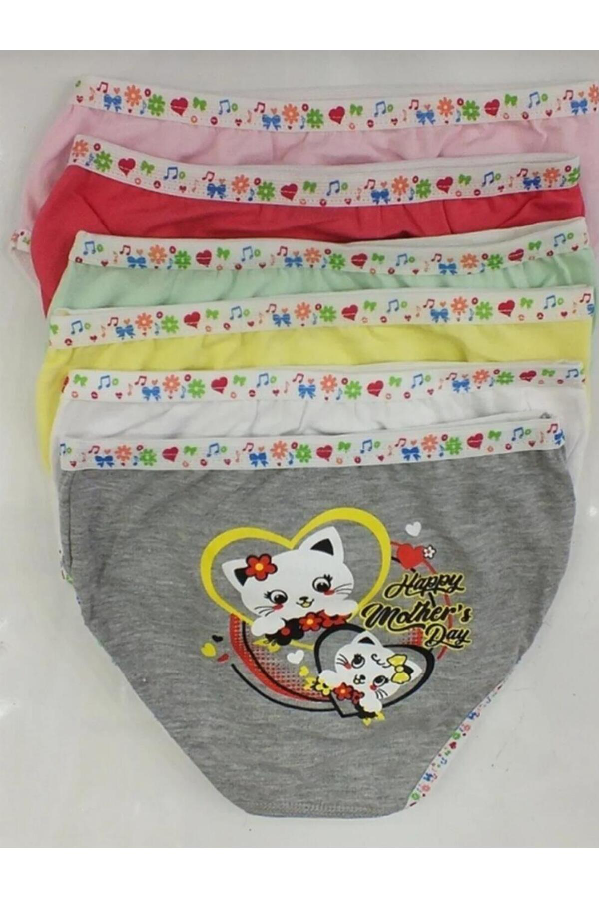 0833 KIZ ÇOCUK DESENLİ KÜLOT 6 ADET