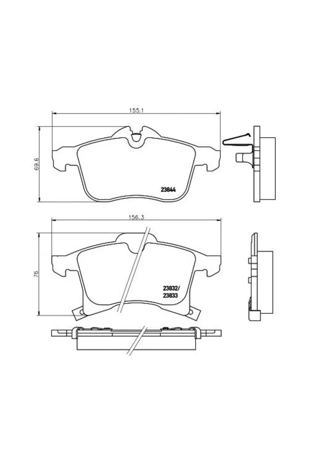0986424707 (0986tb2459) Ön Balata Astra H 04=> Merıva 03=> Zafıra