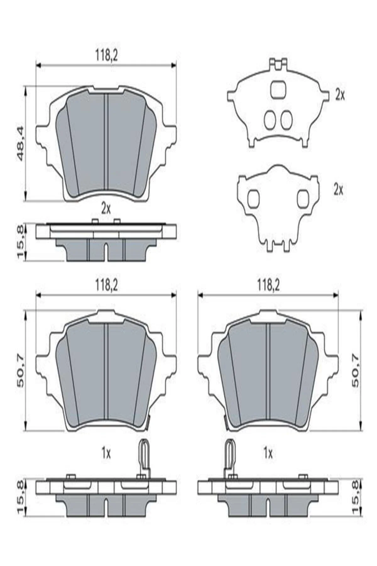 0986424911 Fren Balatasi Arka-manuel (toyota : Corolla 2019- 1.6 Vvti 446602400 (wc644126)