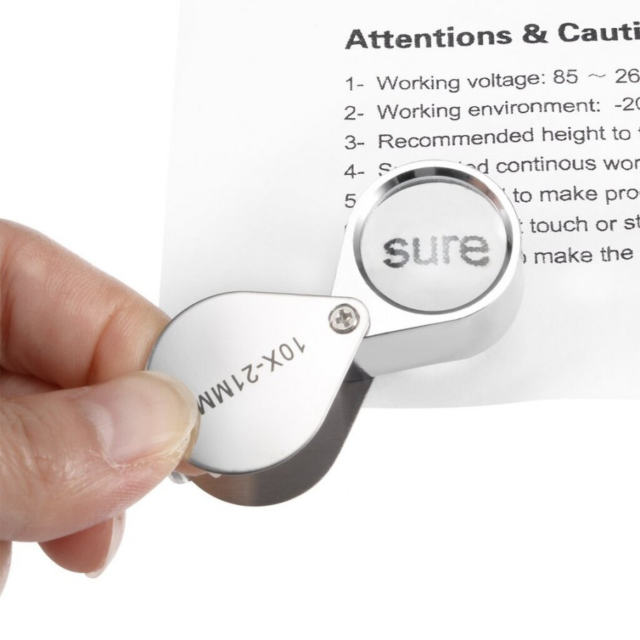 0X21 Full Çelik Kaplı Büyüteç Lüp TdrTR