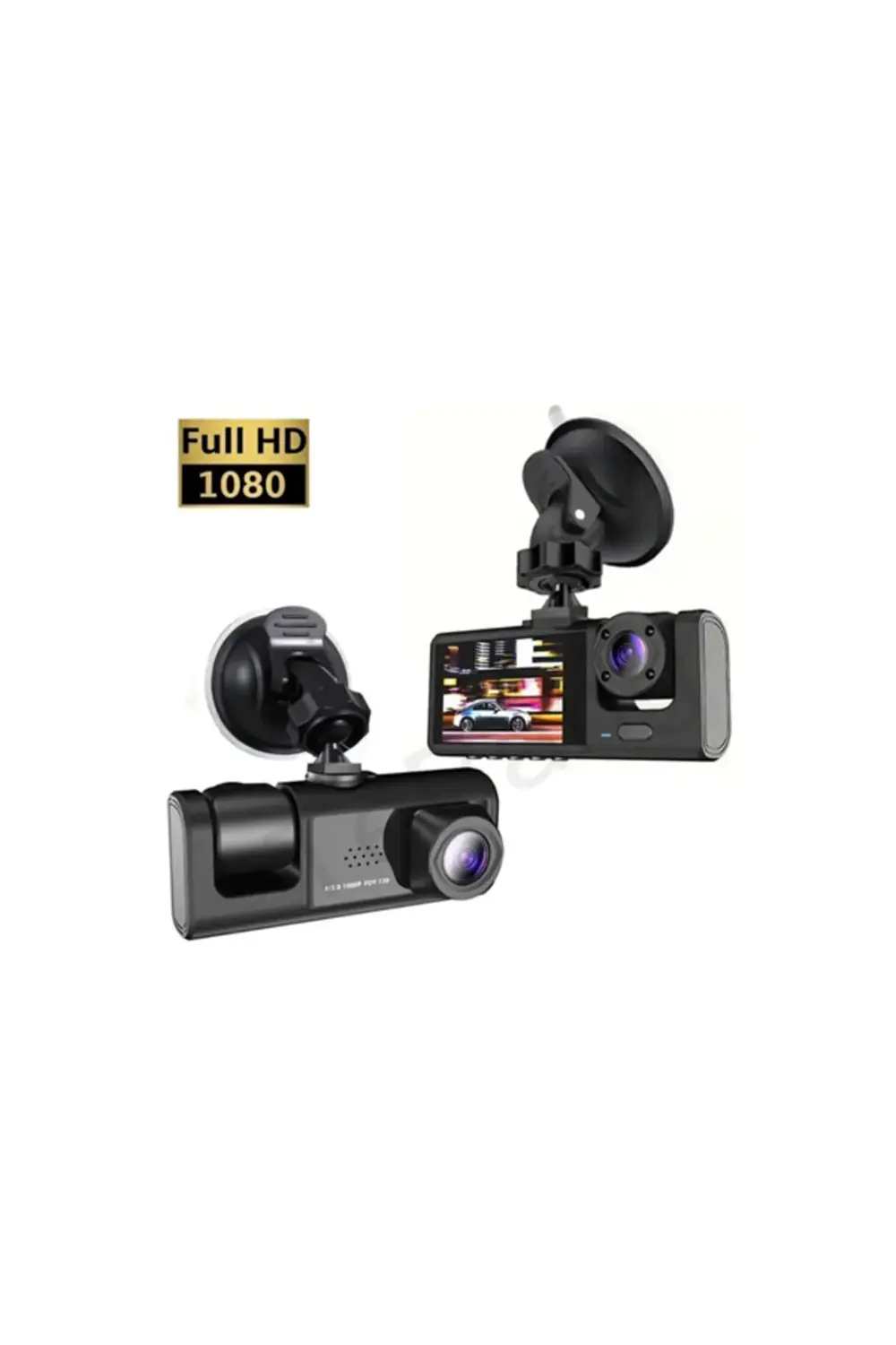 1. 3 Kameralı Full HD Araç Kamerası – Ön, İç ve Arka Görüş ile %1