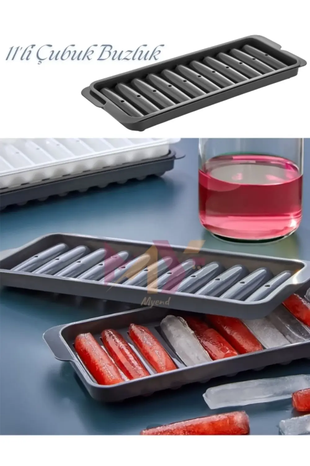 1 Adet 11'li Çubuk Buz Kalıbı, Çubuk Şeklinde Buzluk, Kokteyl Sun