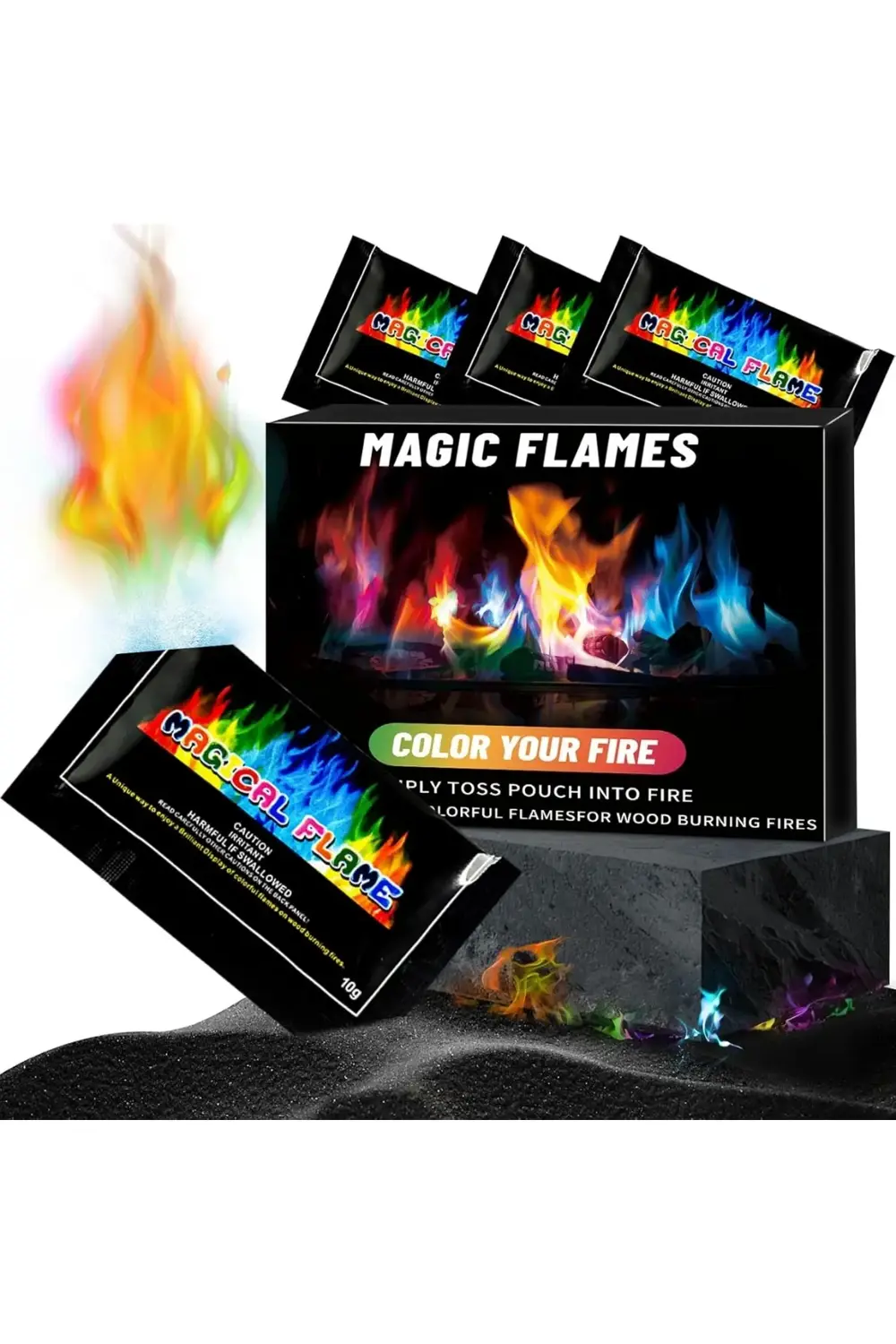 1 Adet 15 Gr Sihirli Ateş Tozu Kamp Ateşi Renklendirme Tozu