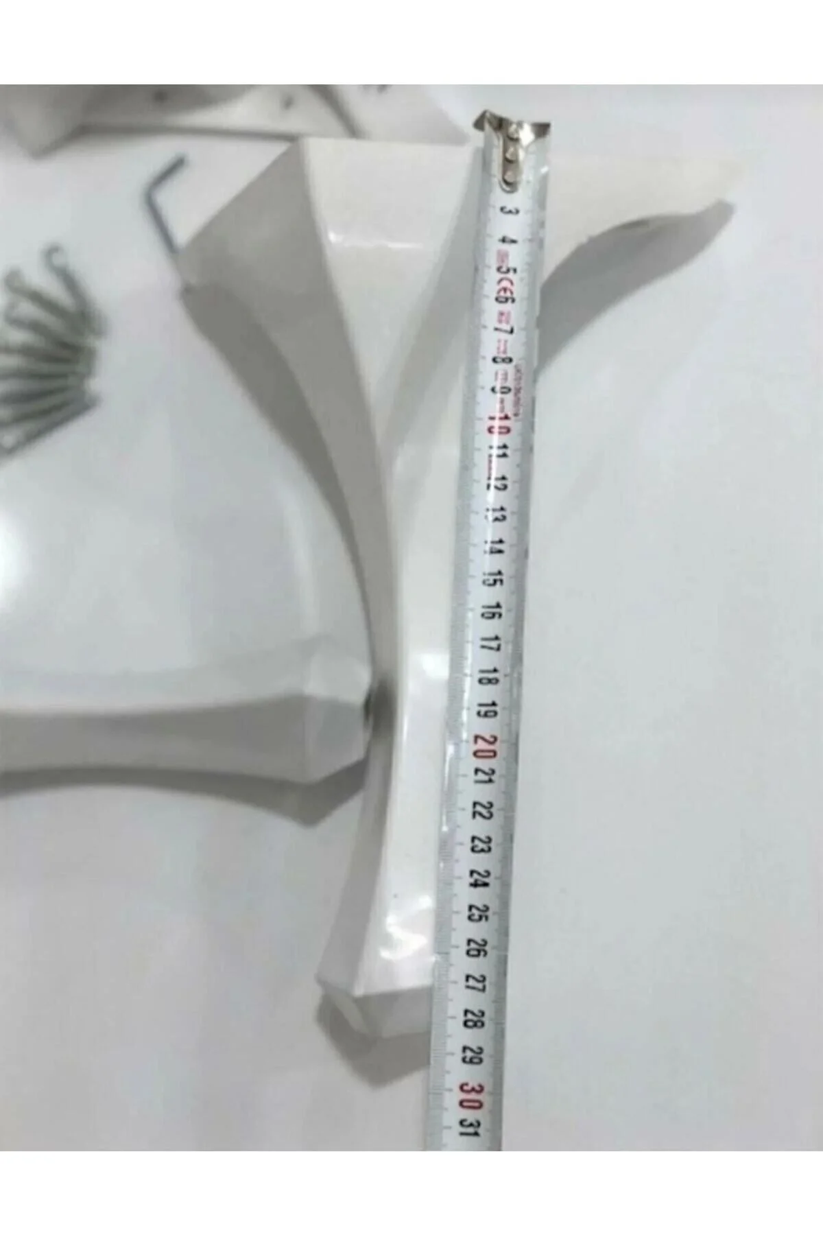 1 Adet 28 Cm Beyaz Orta Sehpa Ve Puf Ayağı