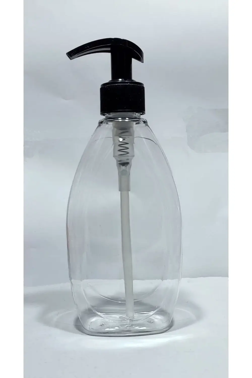 1 Adet 400 Ml Sıvı Sabunluk Siyah Pompalı Yassı Model Boş Şişe