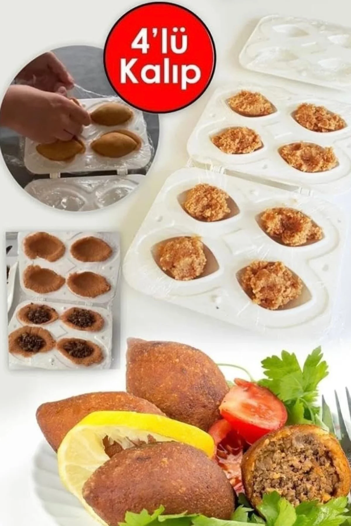 1 Adet 4'lü İçli Köfte Yapma Aparatı
