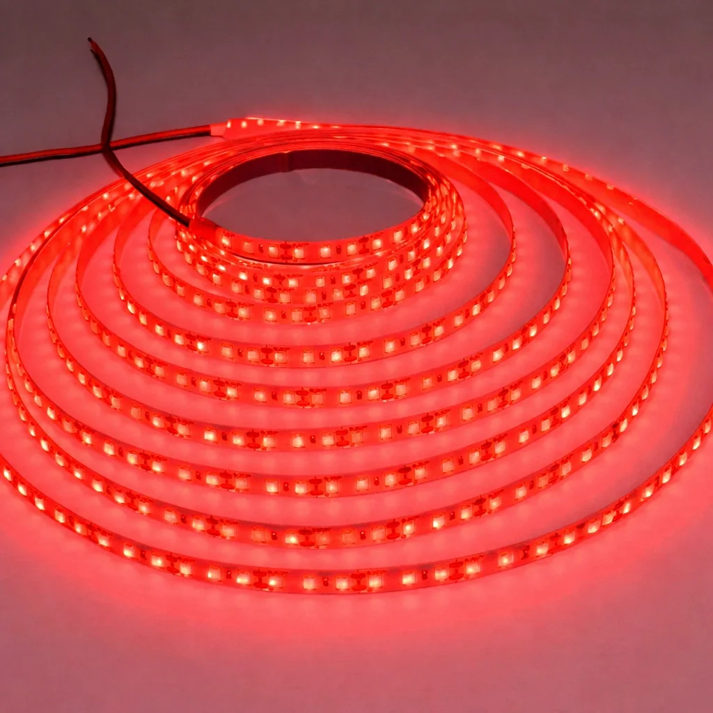 1 Adet 5 Metre CATA CT 4482 İç Mekan 10 Çipli Şerit Led 12V Kırmızı Işık