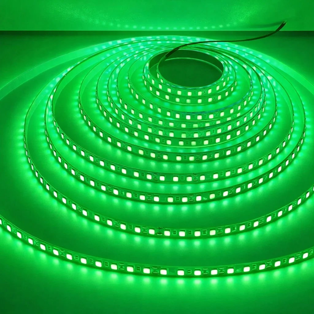 1 Adet 5 Metre CATA CT 4483 İç Mekan 10 Çipli Şerit Led 12V Yeşil Işık