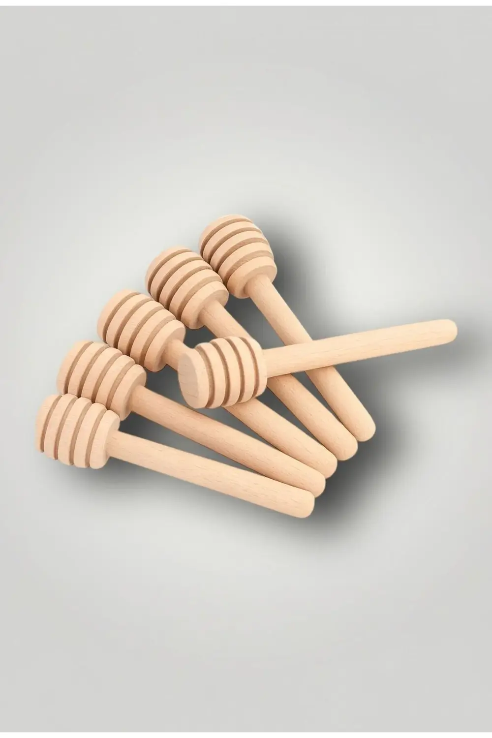 1 Adet Ahşap Bal Kaşığı Bal Damlalığı Tekli Bal Servis Kaşığı