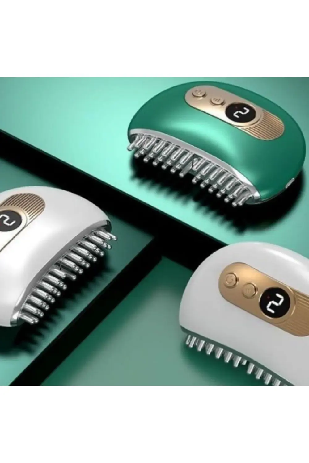 ® 1 Adet Akıllı Elektrik Akımlı EMS Titreşimli Masaj Tarağı Kadem