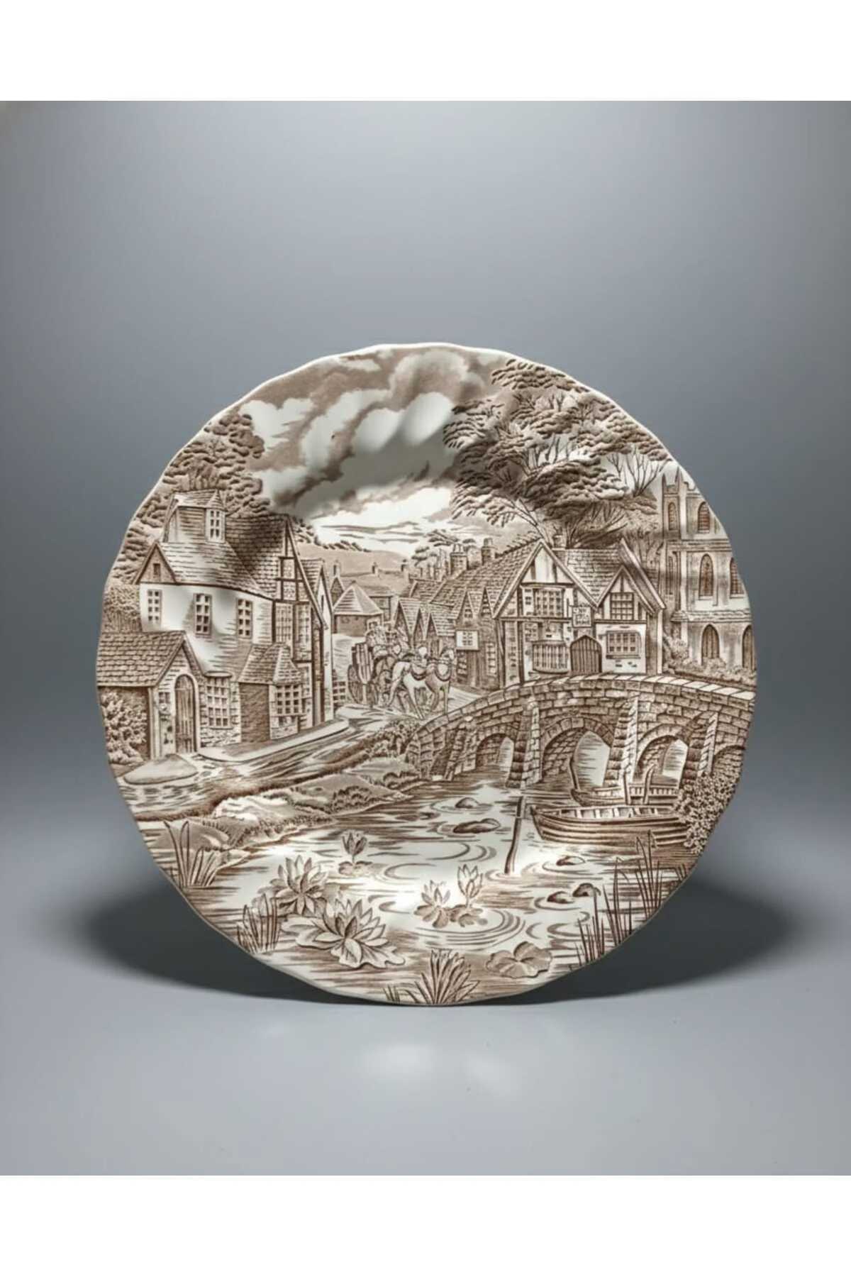 1 Adet Alfred Meakin The Post House Antika Staffordshire Dekorati