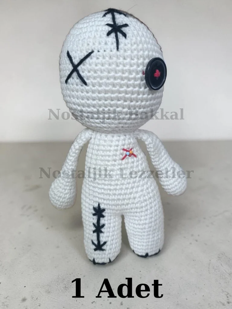 1 Adet Amigurumi Örme Vudu Bebek (Voodoo Doll)