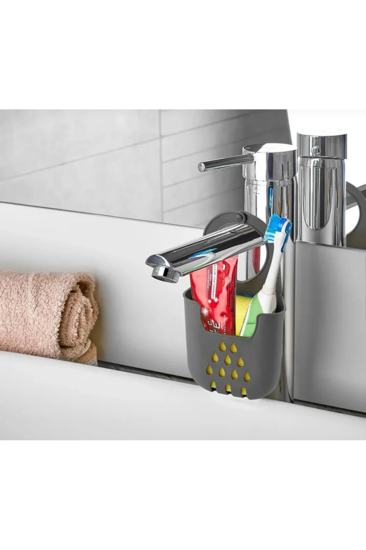 1 Adet Asılabilir Bulaşık Süngeri Askılığı Banyo Mutfak Aksesuarı