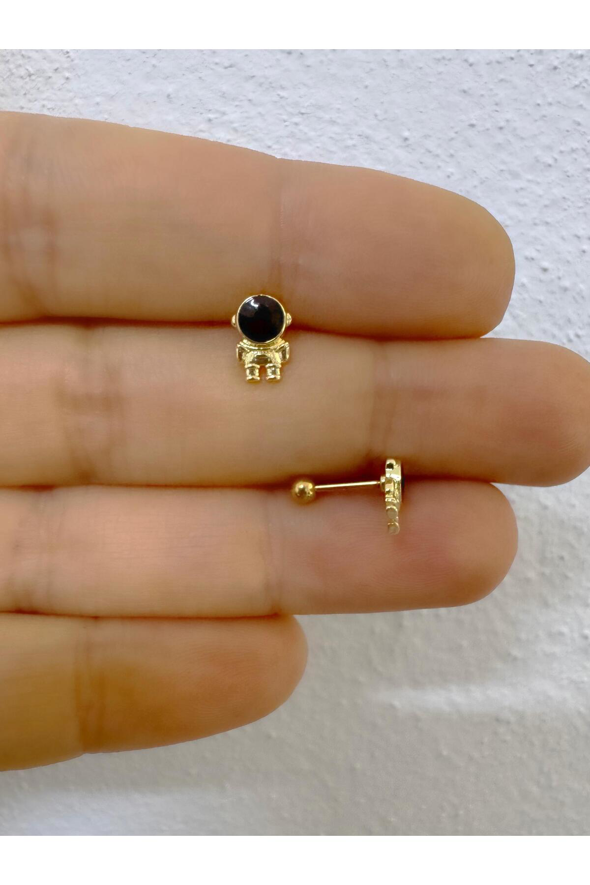 1 ADET ASTRONOT TRAGUS HELİX KIKIRDAK LOBE UYUMLU PİERCİNG KÜPE