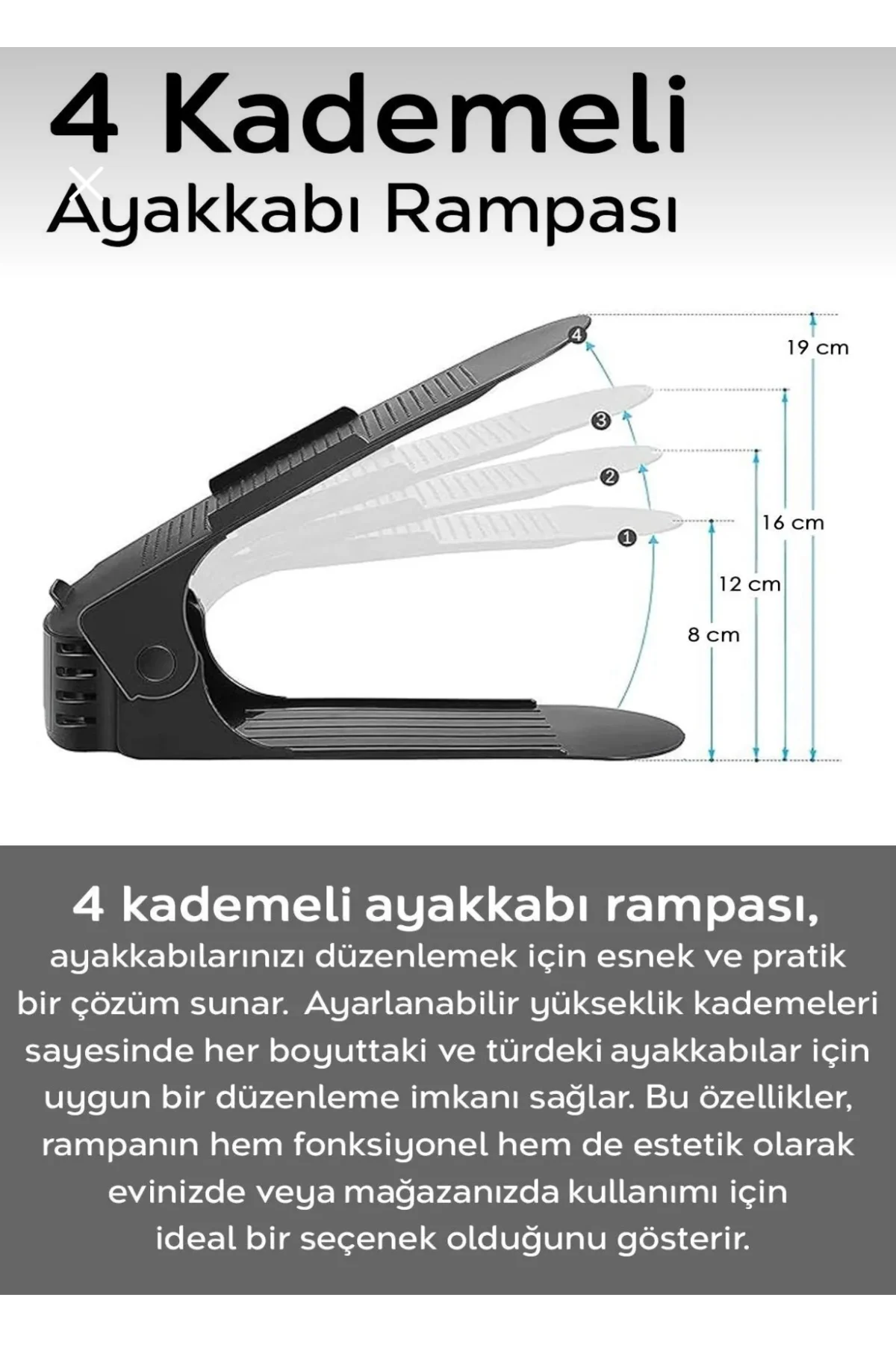 1 Adet Ayarlanabilir Ayakkabı Rampası