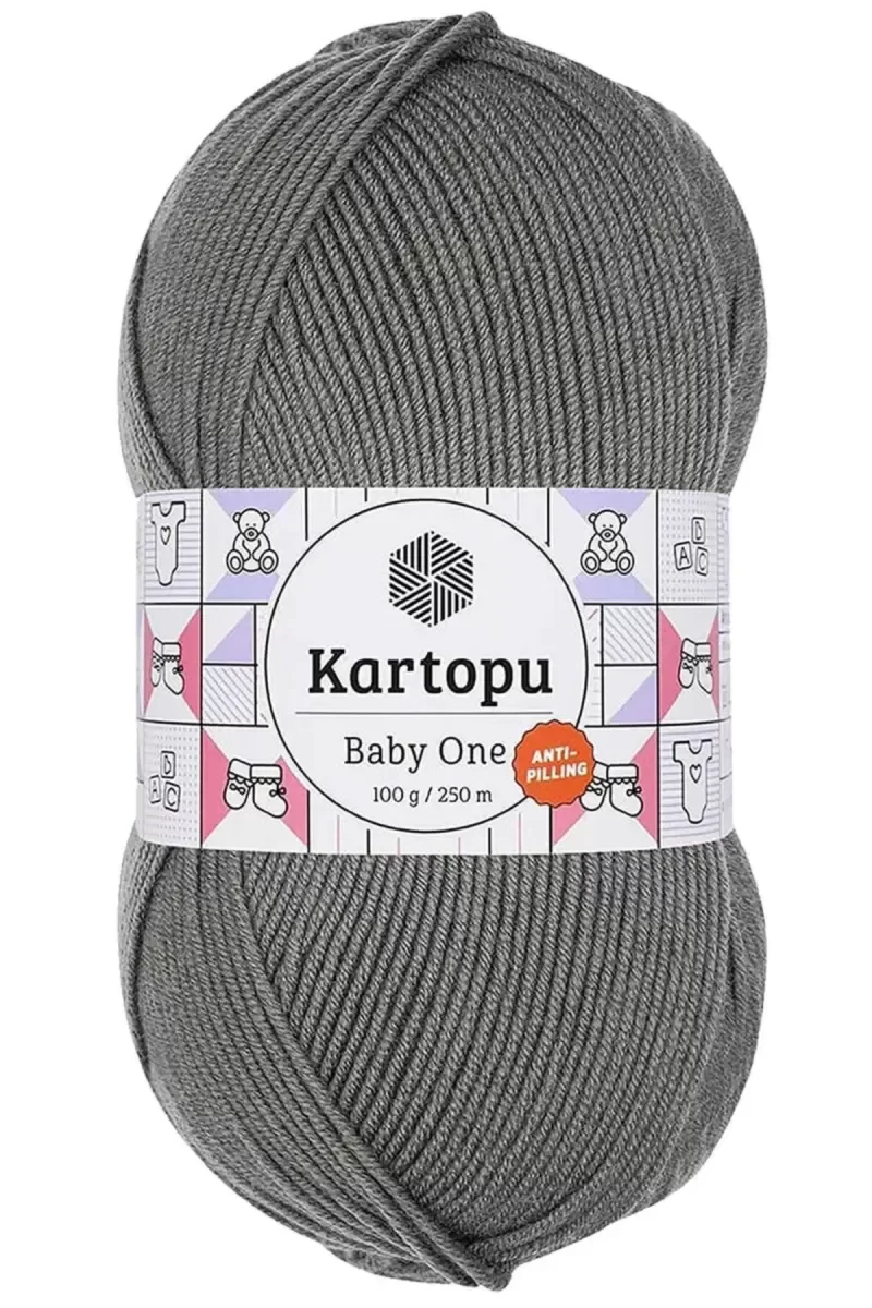 1 Adet Baby One Tüylenmeyen El Örgü İpi Yünü Koyu Gri K1921 1 Adet Baby One Tüylenmeyen El Örgü İpi Yünü Koyu Gri K1921