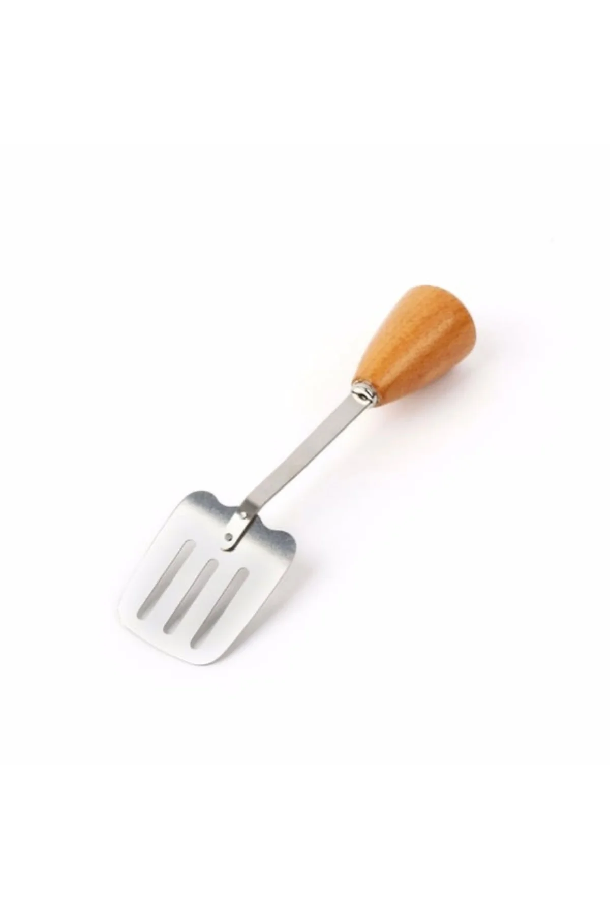 1 Adet Bambu Saplı Paslanmaz Çelik Mutfak Spatulası