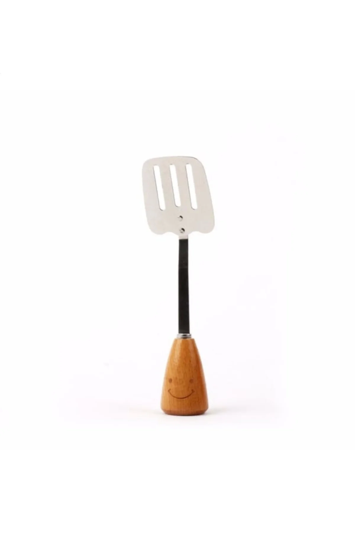1 Adet Bambu Saplı Paslanmaz Çelik Mutfak Spatulası