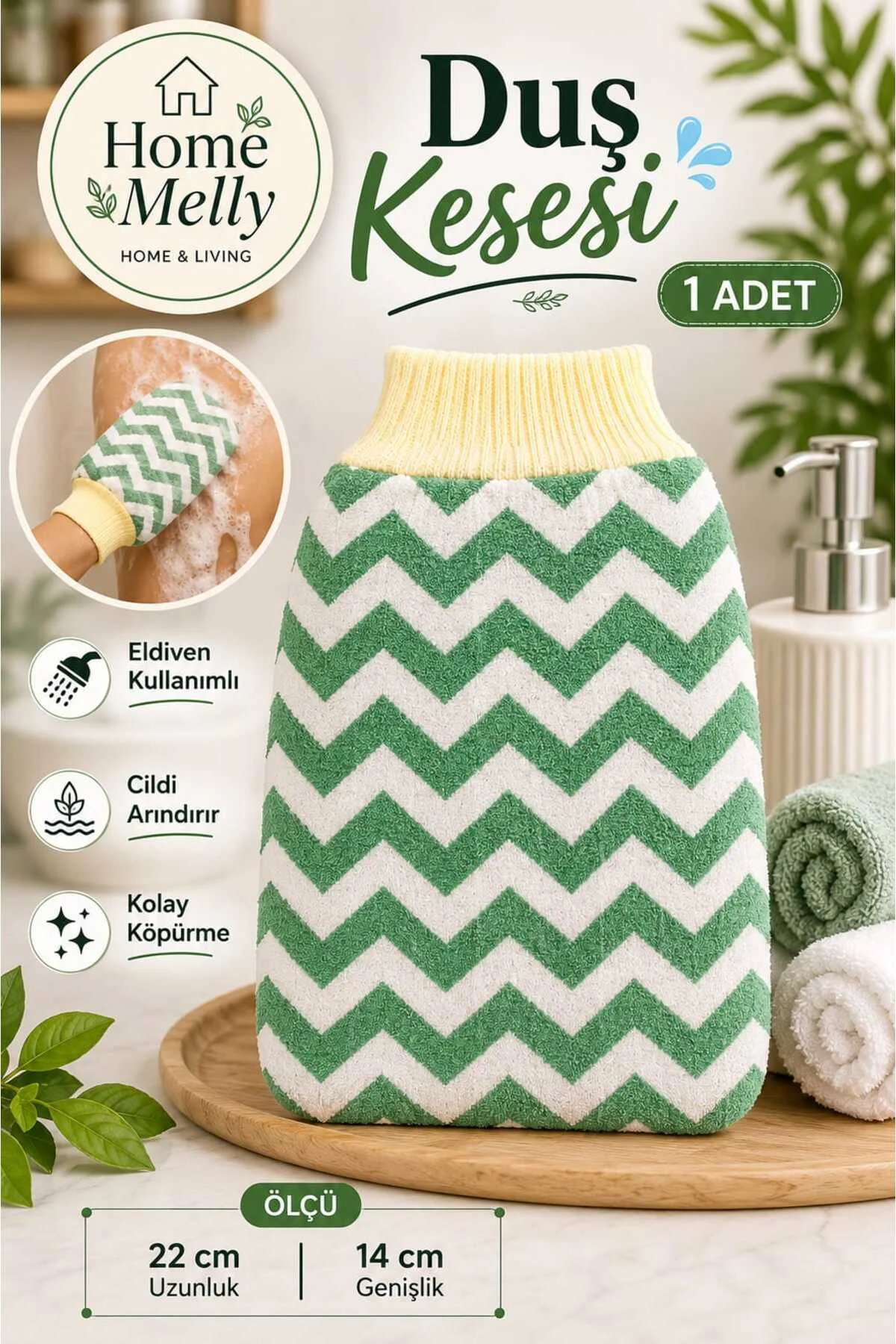 1 Adet Banyo Duş Kesesi - Peeling Eldiveni , Banyo Lifi ve Kesesi