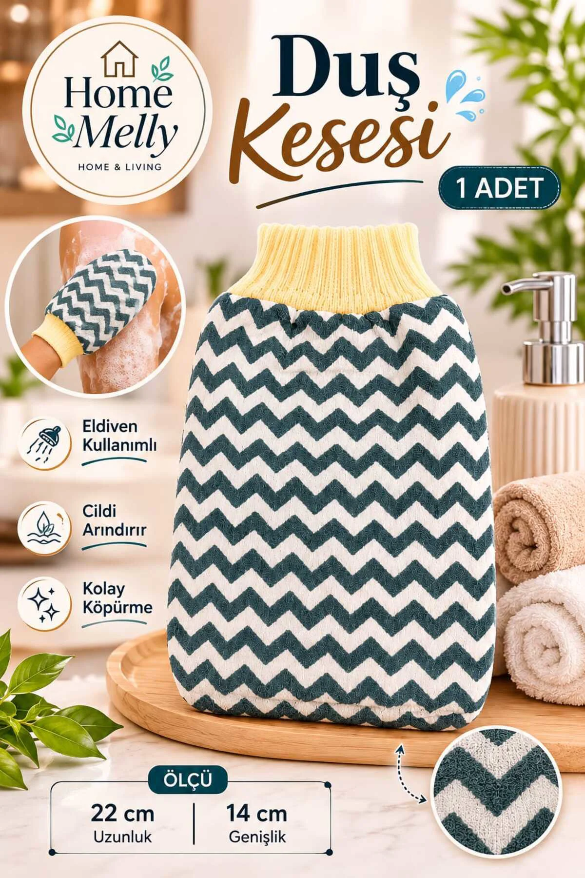 1 Adet Banyo Duş Kesesi - Peeling Eldiveni , Banyo Lifi ve Kesesi