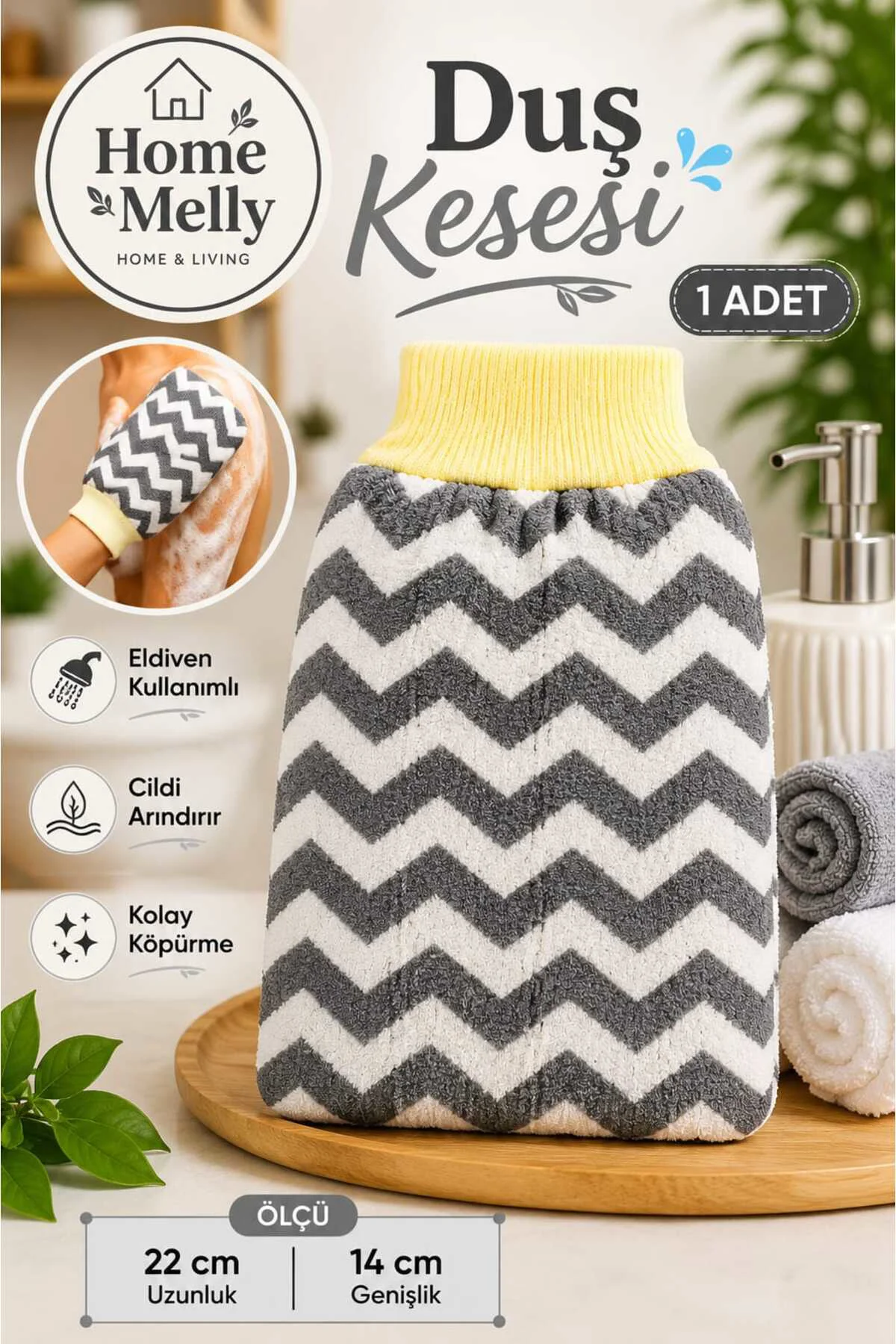 1 Adet Banyo Duş Kesesi - Peeling Eldiveni , Banyo Lifi ve Kesesi