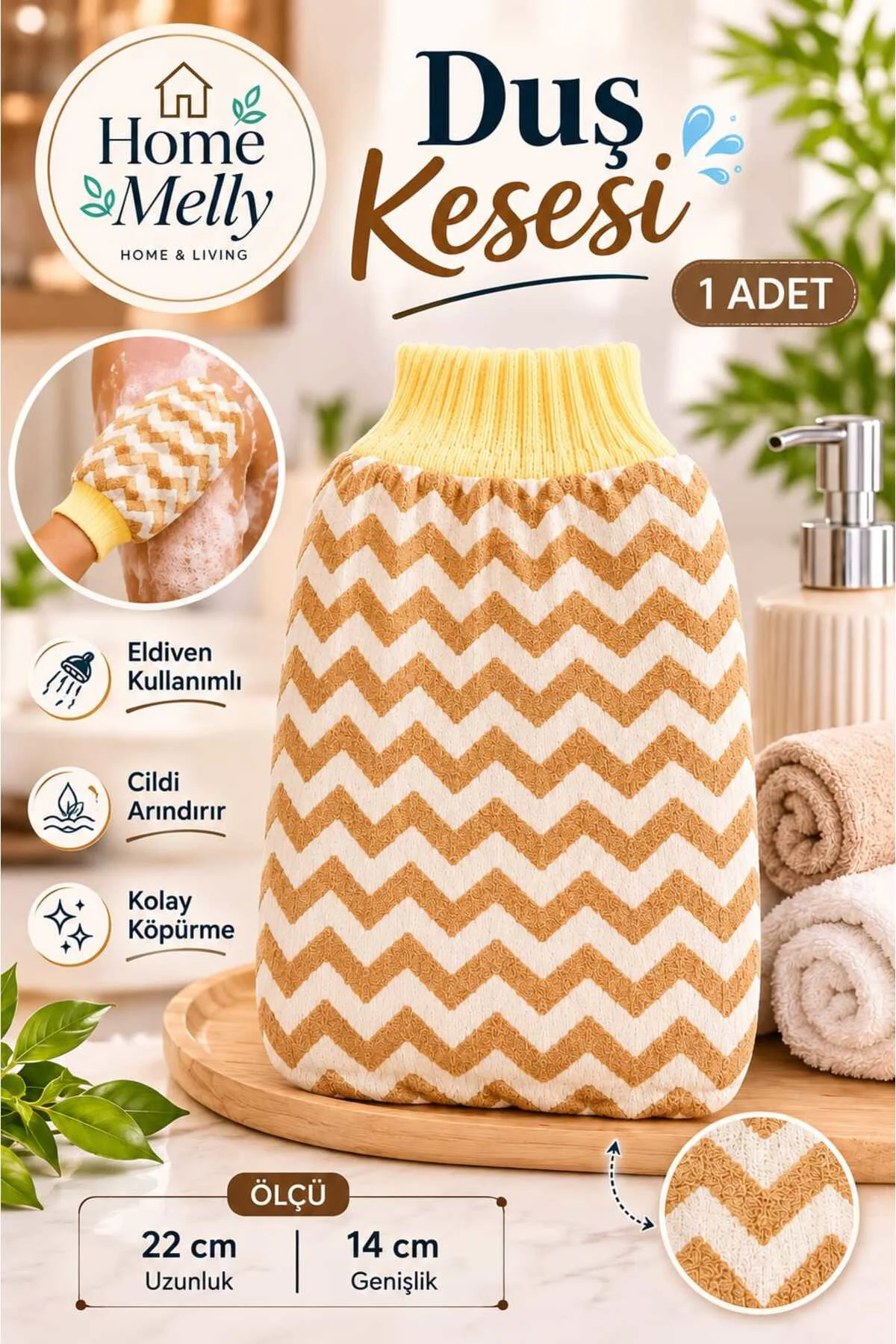 1 Adet Banyo Duş Kesesi - Peeling Eldiveni , Banyo Lifi ve Kesesi