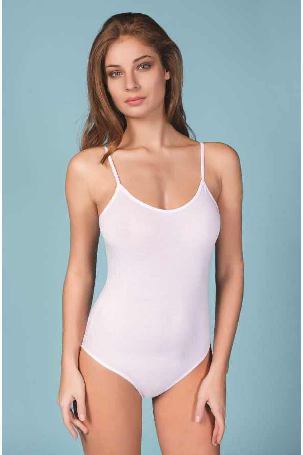 1 Adet Beyaz Renk Ip Askılı Çıtçıtlı Badi