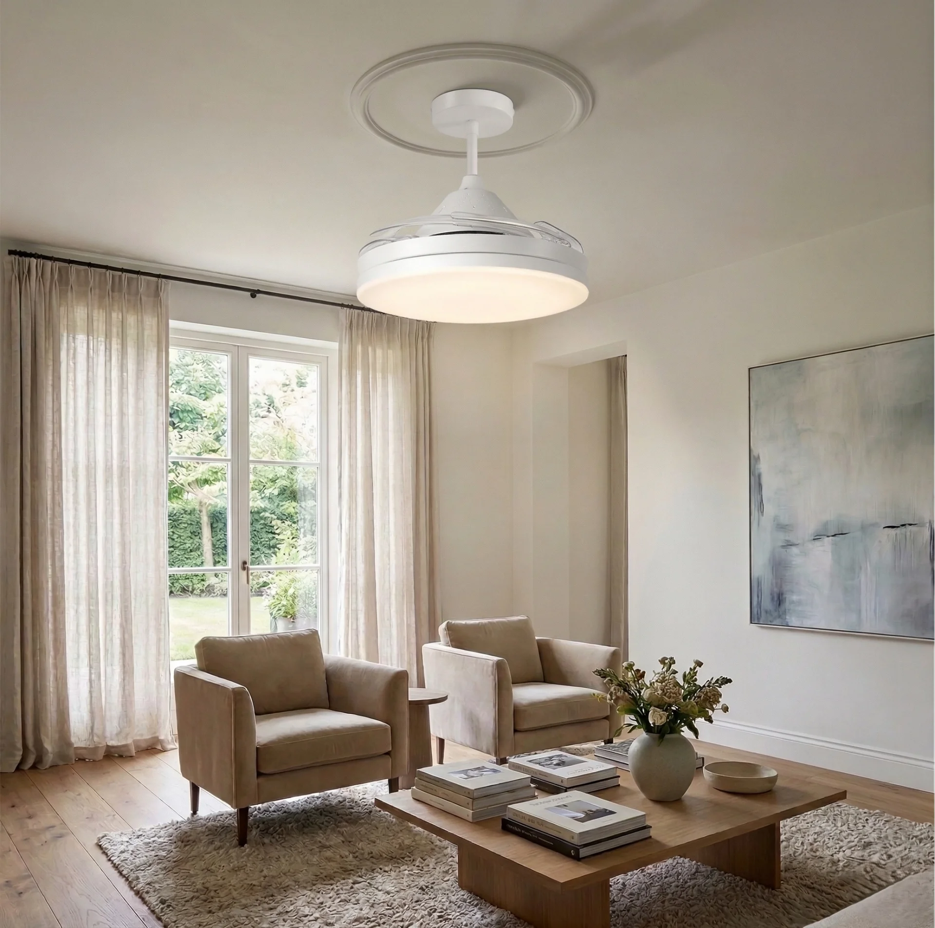 1 Adet CATA CT 1156 Dolunay 72W Fanlı Kumandalı Led Ampul 3 Renk