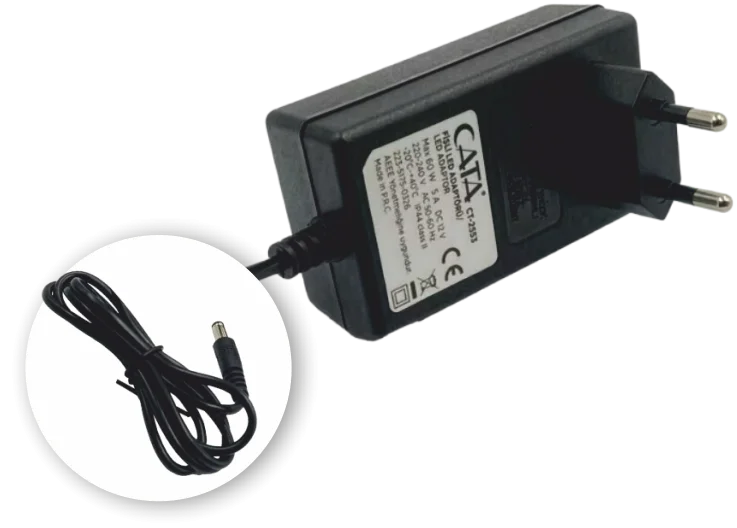 1 Adet CATA CT 2553 Fişli Adaptör 5A 60W 220V