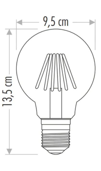 1 Adet CATA CT 4354 Glop Led Rustik Ampul 6W 3200K Gün Işığı E27 Duy