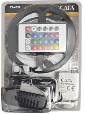 1 Adet CATA CT 4557 Rgb Şerit Led Set 5 Mt Rgb Led 3 Renk+Trafo+ Kumanda