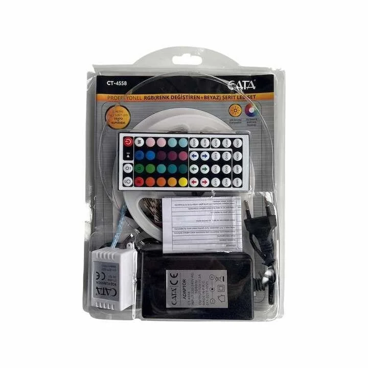 1 Adet CATA CT 4558 RGB Şerit Led Kumandalı Trafolu Set 220V 1 Adet CATA CT 4558 RGB Şerit Led Kumandalı Trafolu Set 220V