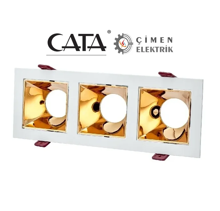 1 Adet CATA CT 5088 3 Lü Beyaz Rose Spot Kasası