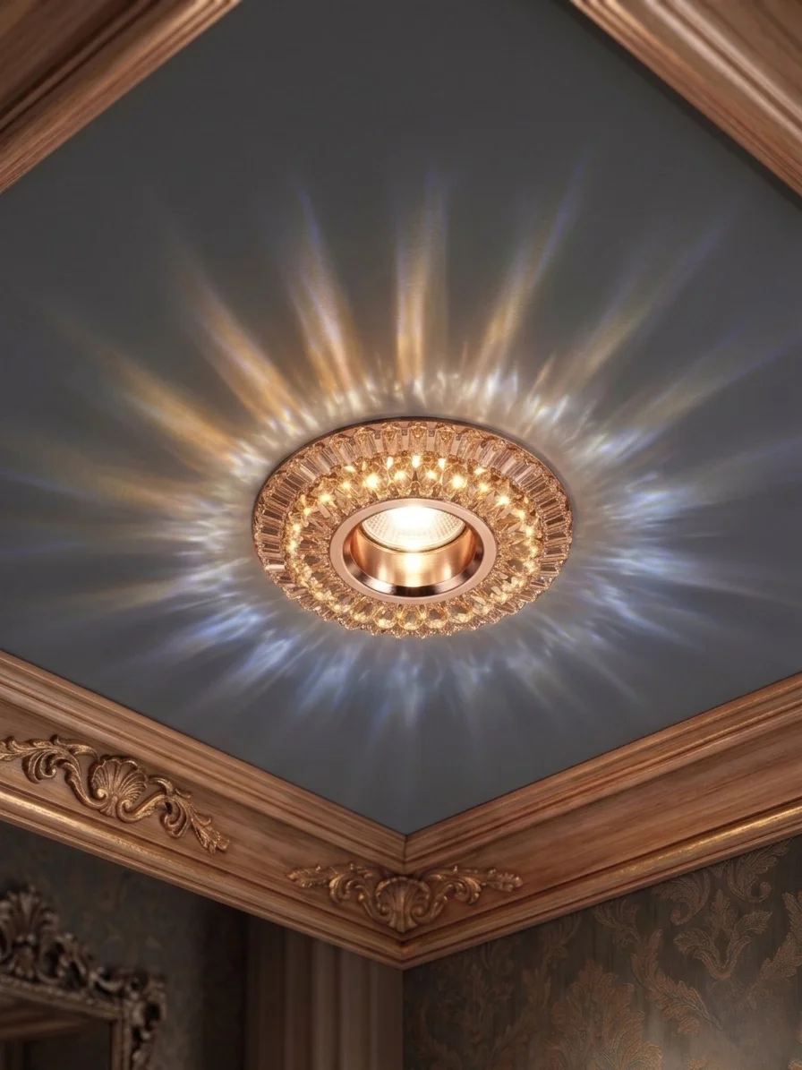 1 Adet CATA CT 6636 Manolya Led Efektli Dekoratif Cam Spot Kasası GU10 Duy 3200K Gün Işığı