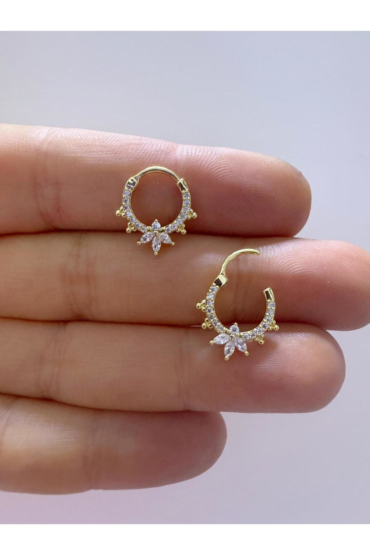 1 adet çelik septum daith helix lobe uyumlu piercing