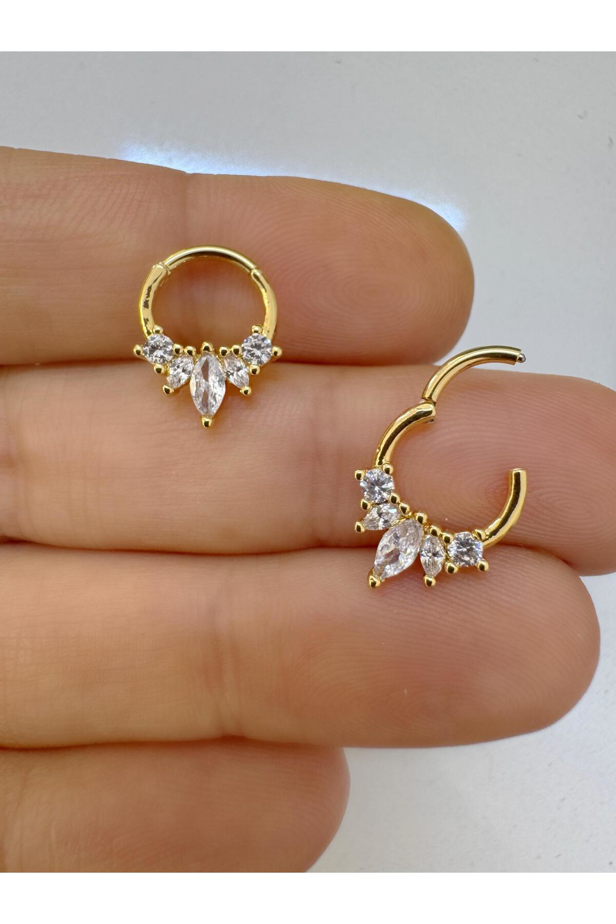 1 ADET CERRAHİ ÇELİK DAİTH SEPTUM UYUMLU HALKA PİERCİNG
