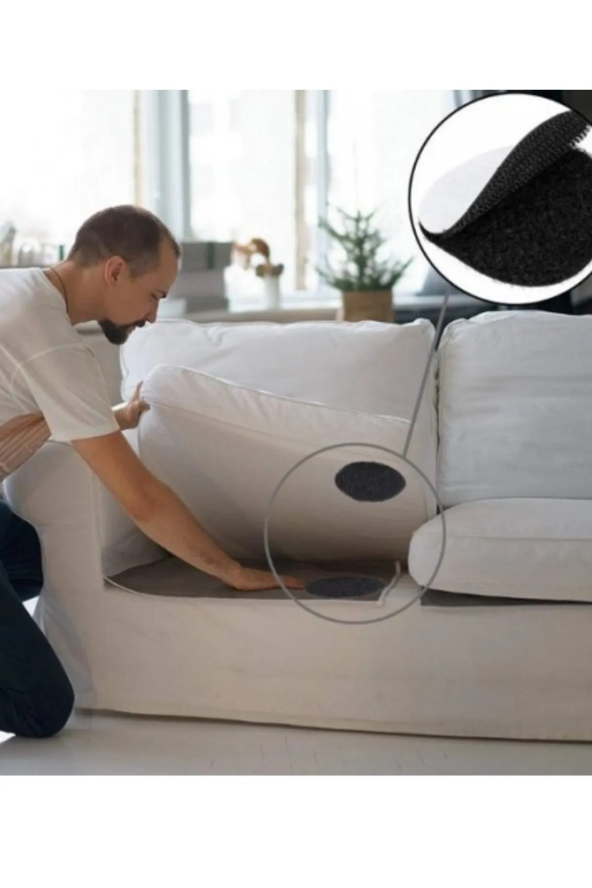 1 Adet Cırt Cırt 'Lı Halı Kilim, Koltuk Örtüsü, Halı Kaydırmaz Sa