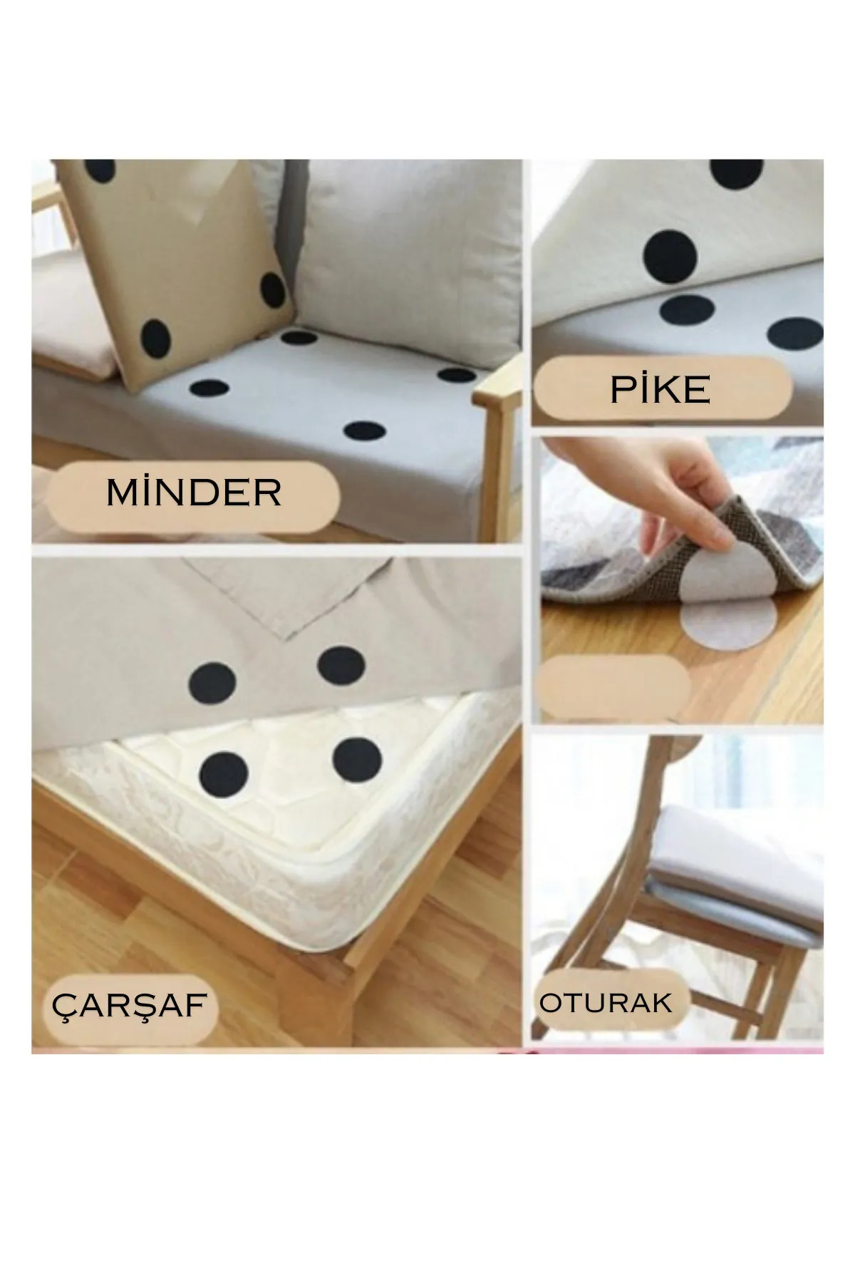 1 Adet Cırt Cırt 'Lı Halı Kilim, Koltuk Örtüsü, Halı Kaydırmaz Sa