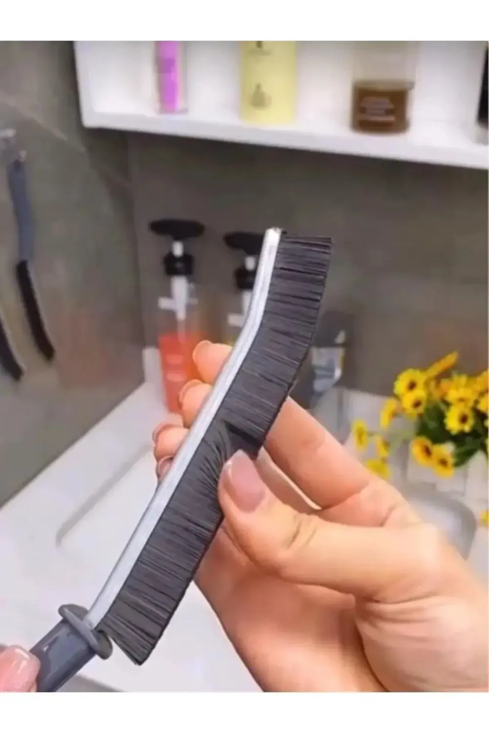 1 ADET Çok Amaçlı İnce Temizlik Fırçası Derz Arası Banyo Mutfak L