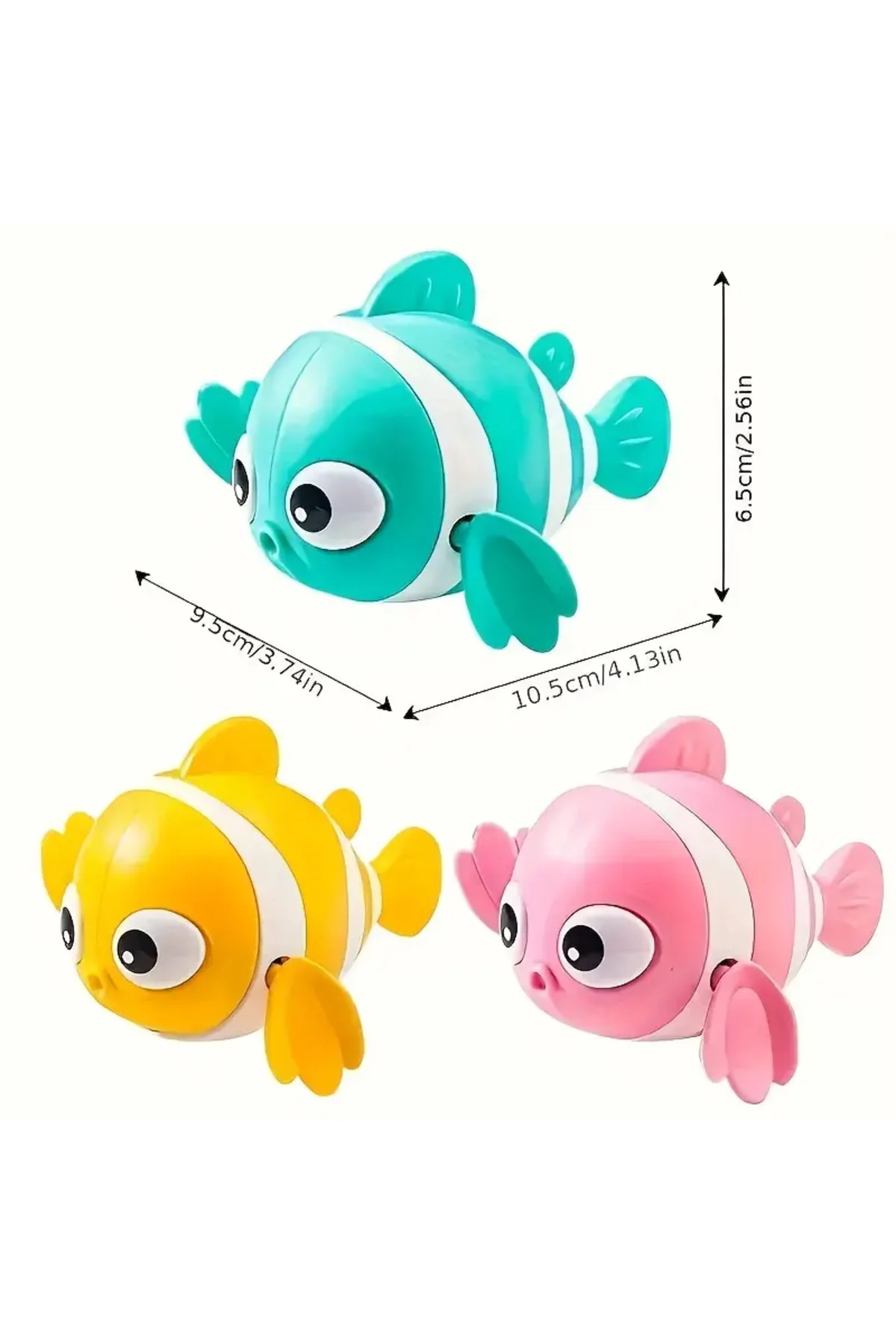 1 Adet Deniz Havuz Banyo Oyuncağı Suda Yüzen Kurmalı Oyuncak Balı