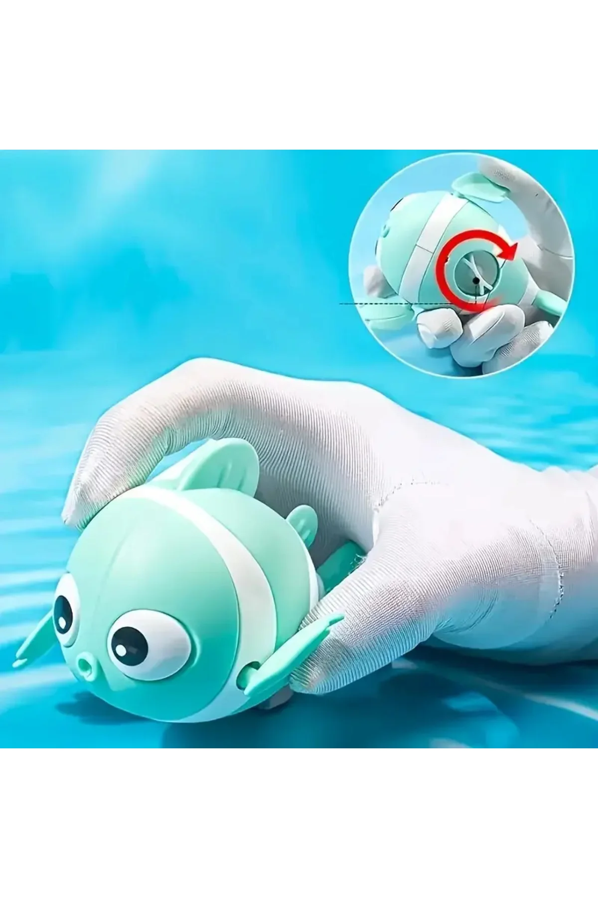 1 Adet Deniz Havuz Banyo Oyuncağı Suda Yüzen Kurmalı Oyuncak Balı