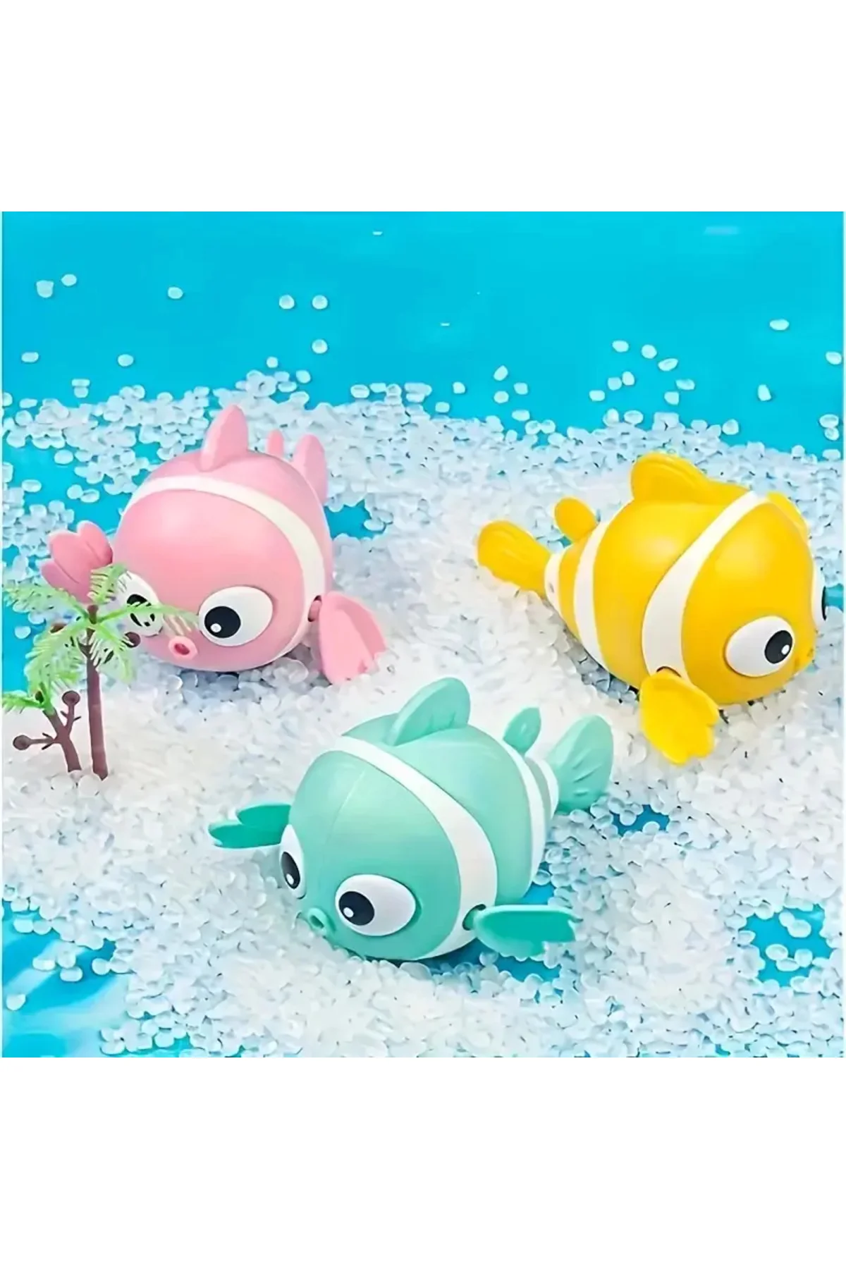 1 Adet Deniz Havuz Banyo Oyuncağı Suda Yüzen Kurmalı Oyuncak Balı