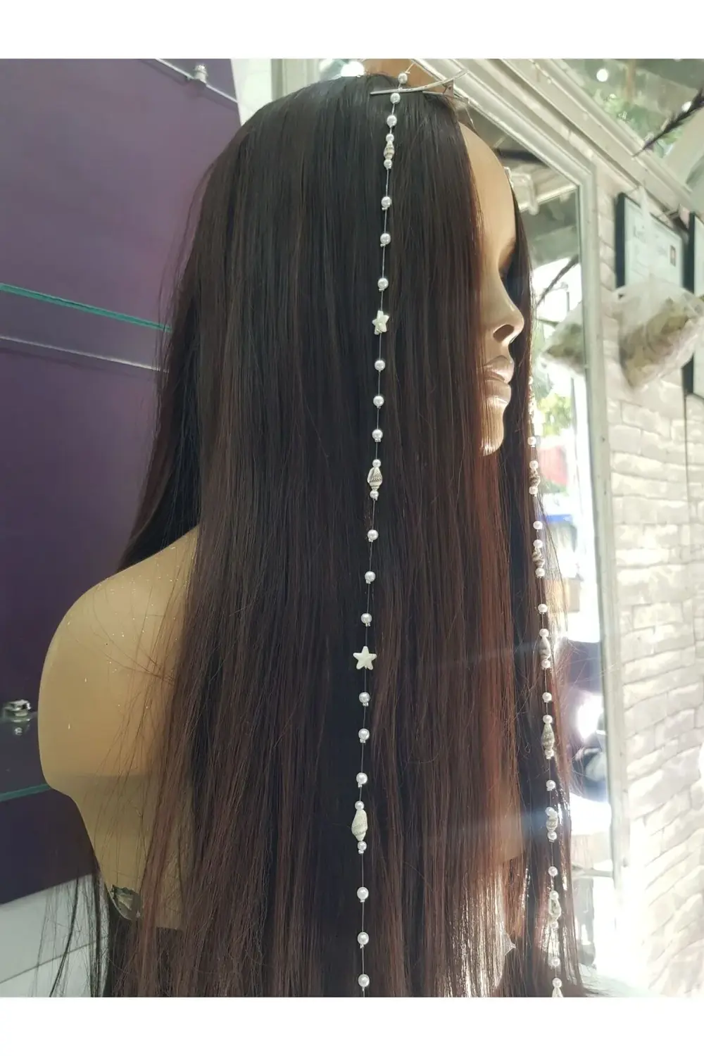 1 adet deniz kabuklu saç aksesuar