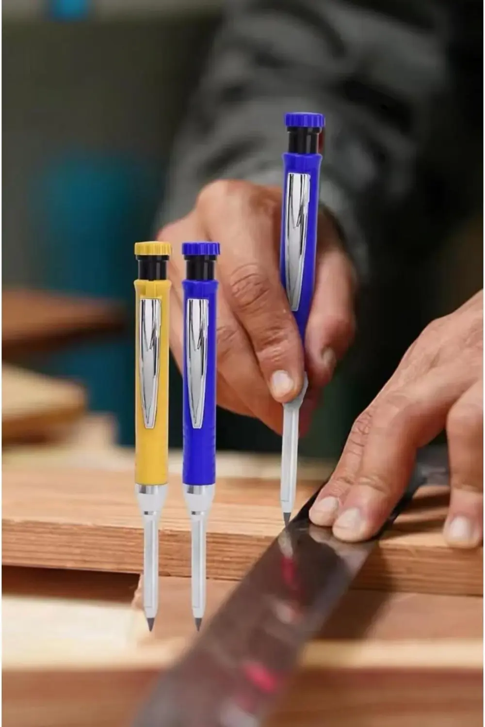 1 ADET Derin Dip Delik İşaretleme Kalemi – Marangoz Kurşun Kalemi