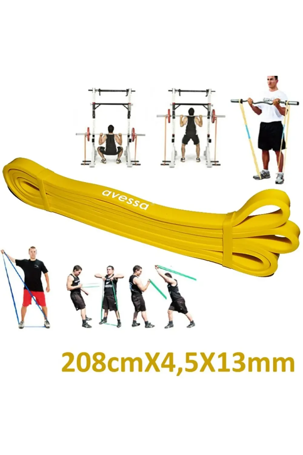 1 Adet Direnç Lastiği 208CM x(1,5X13MM)(3,5-4,5kg)Latex Pilates Y
