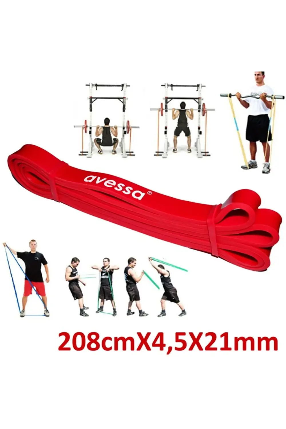 1 Adet Direnç Lastiği 208CM x(2,5X21MM)(5,5-7kg)Latex Pilates Yog