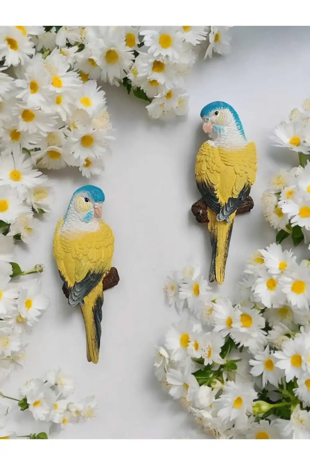 1 Adet El Boyaması Muhabbet Kuşu Duvar Balkon Bahçe Süsü Farklı R